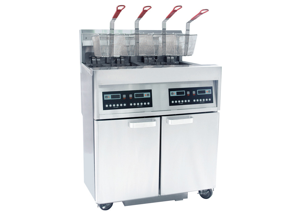 Digital Control Commercial Kitchen Equipments , 56 Liters Deep Fryer