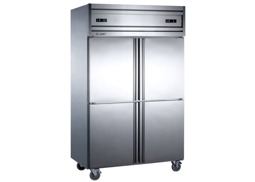 Commercial Four Door ReachIn Refrigerator and Freezer Dual Temperature Range +6°C to 6°C / 6