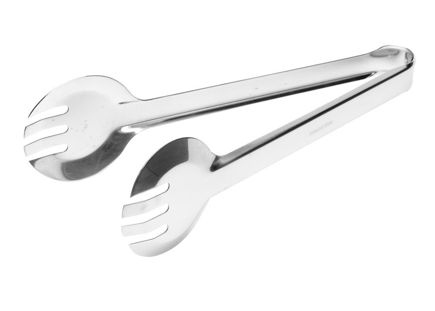 VShaped Stainless Steel Pasta / Spaghetti Tongs, Salad Tongs, Buffet