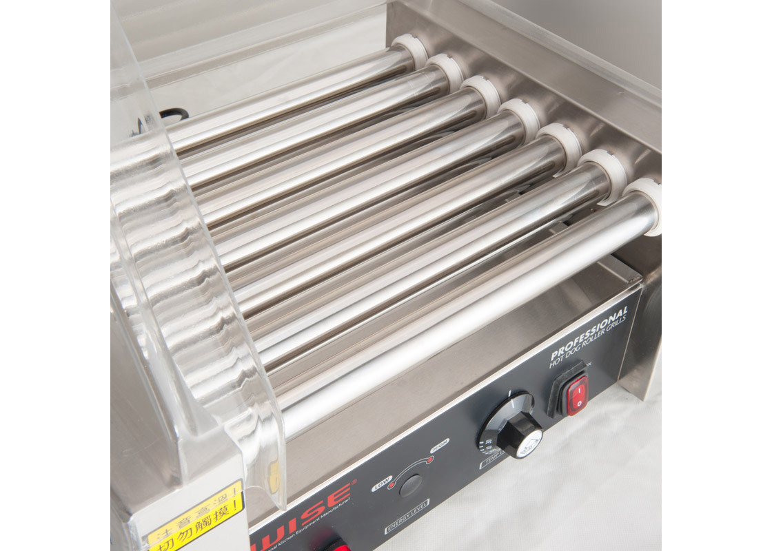 Snack Bar Equipment, Hot Dog Roller Grill with 7 Rollers 220V 1.05KW