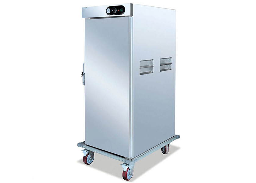 Stainless Steel Mobile Singe Door Electric Food Warmer 11 Racks