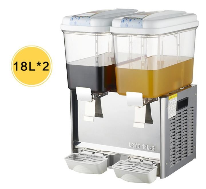 Double Tanks 2 x 18L Commercial Refrigerator Freezer / Juice Beverage