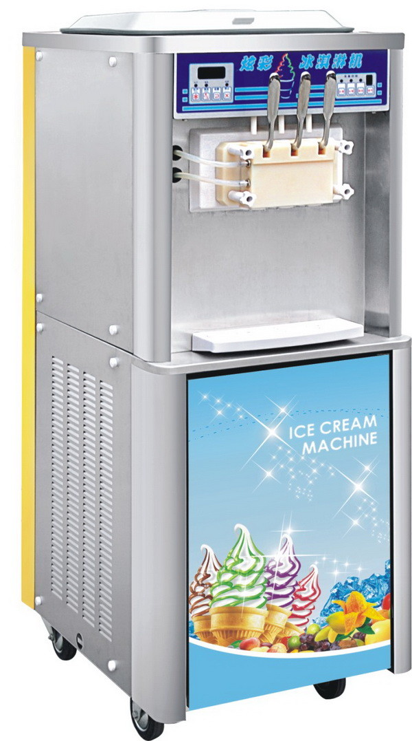 BQ833 Floor Soft Ice Cream Commercial Refrigerator Freezer With Mixing