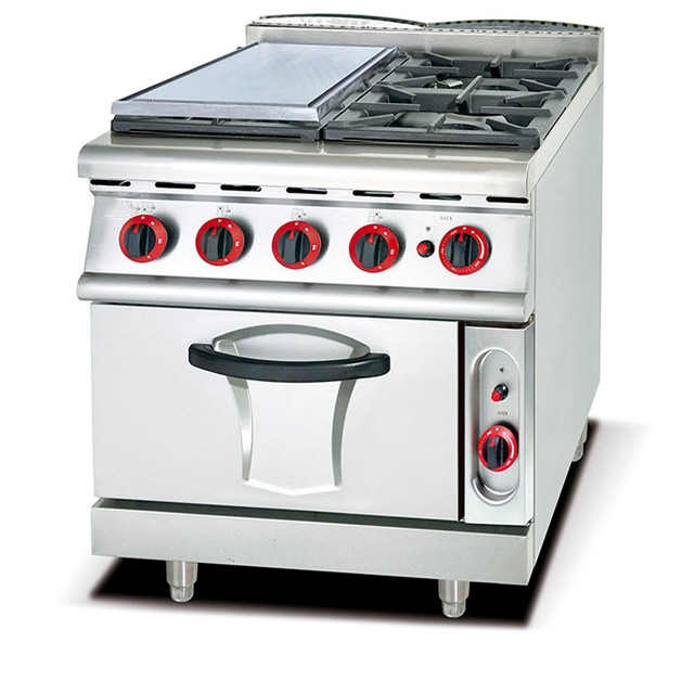 Unique 4 Burner Commercial Stove With Griddle for Simple Design