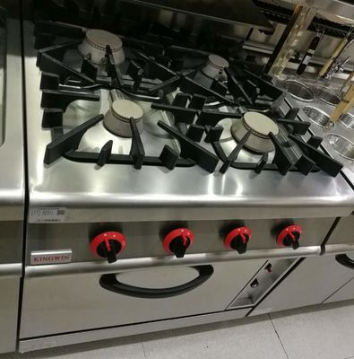 Commercial Western Kitchen Equipment Gas Stove 4 Burner with Oven