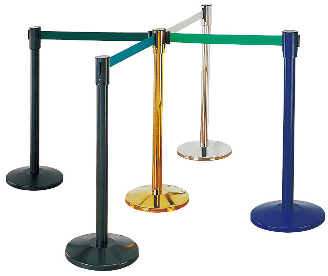 Retractable Belt Type Railing Stand Stainless Steel Crowd Control