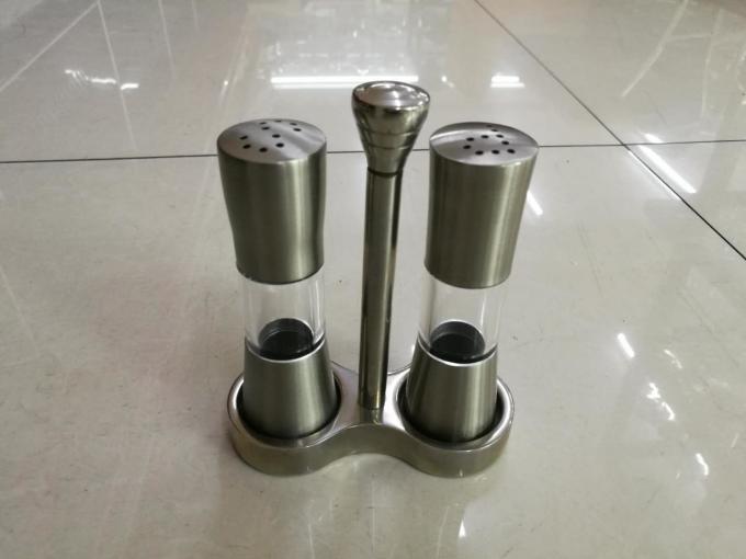 Stainless Steel Salt And Pepper Shaker And Mill , Commercial Buffet