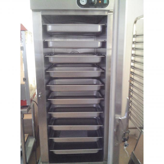 Stainless Steel Mobile Singe Door Electric Food Warmer 11 Racks