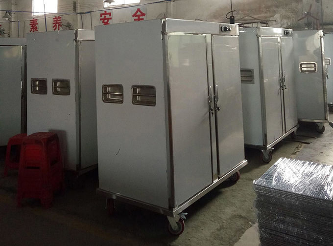 Stainless Steel Two Doors Food Warmer Cart Mobile Food Heat